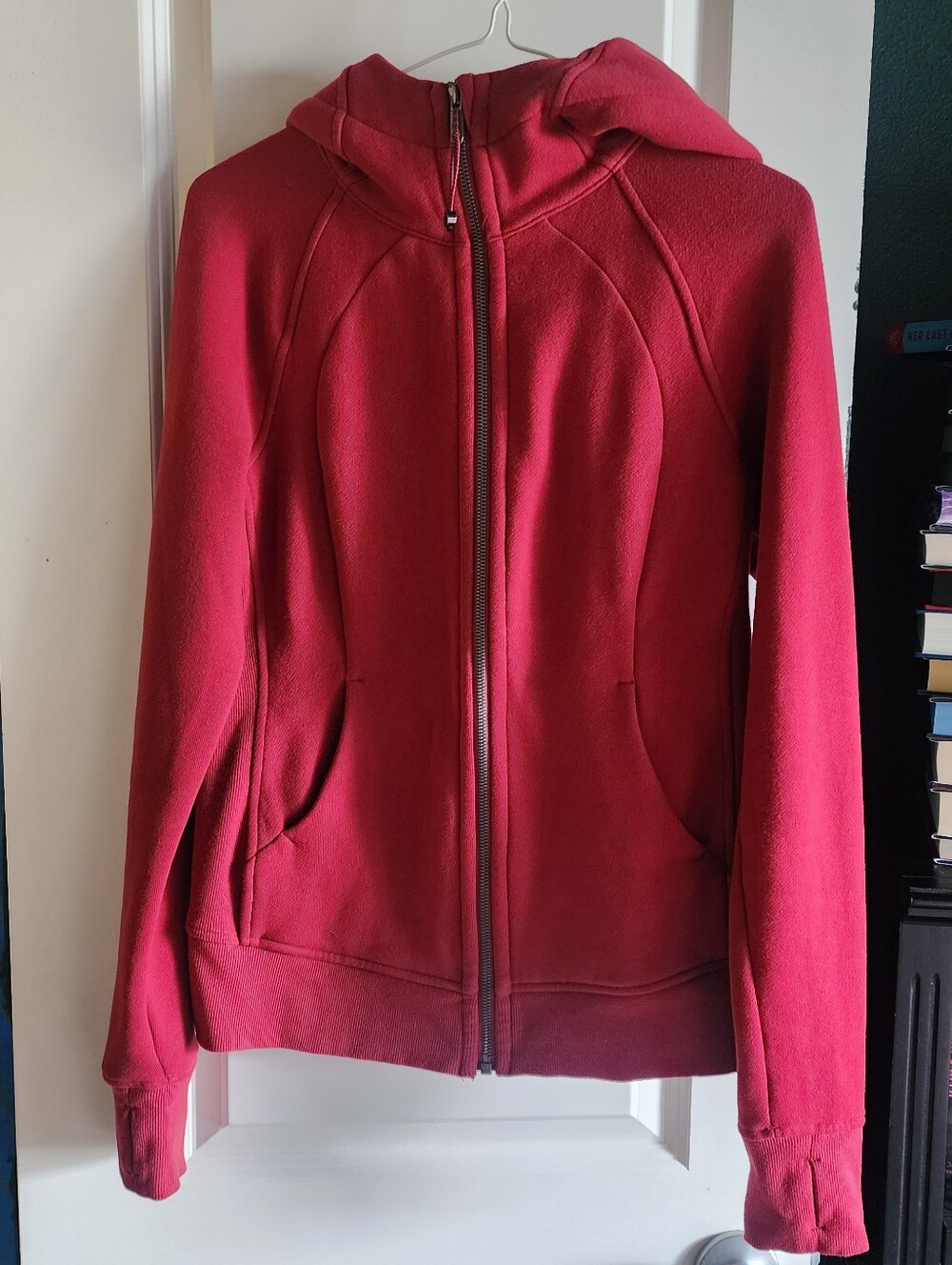 Lululemon Red Scuba Hoodie Full Zip Size 6